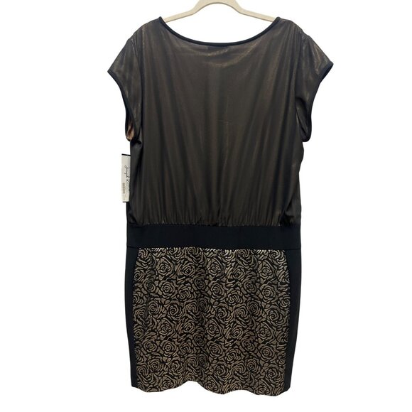 Joseph Ribkoff NWT Black with Gold Brocade Blouse Dress - Picture 8 of 9